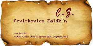 Czvitkovics Zalán névjegykártya