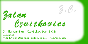 zalan czvitkovics business card